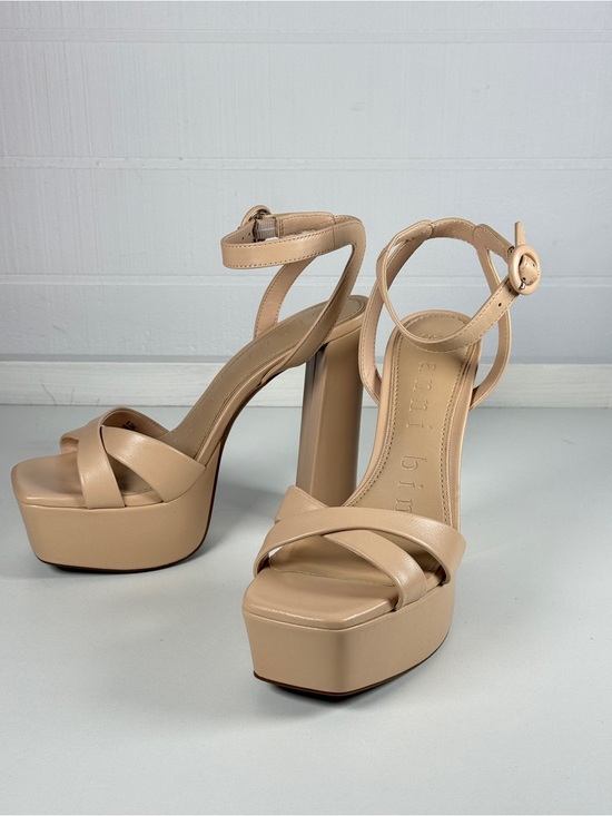 Gianni Bini Shoes - Never worn Gianni Bini Beige Platform Ankle-Strap Sandals